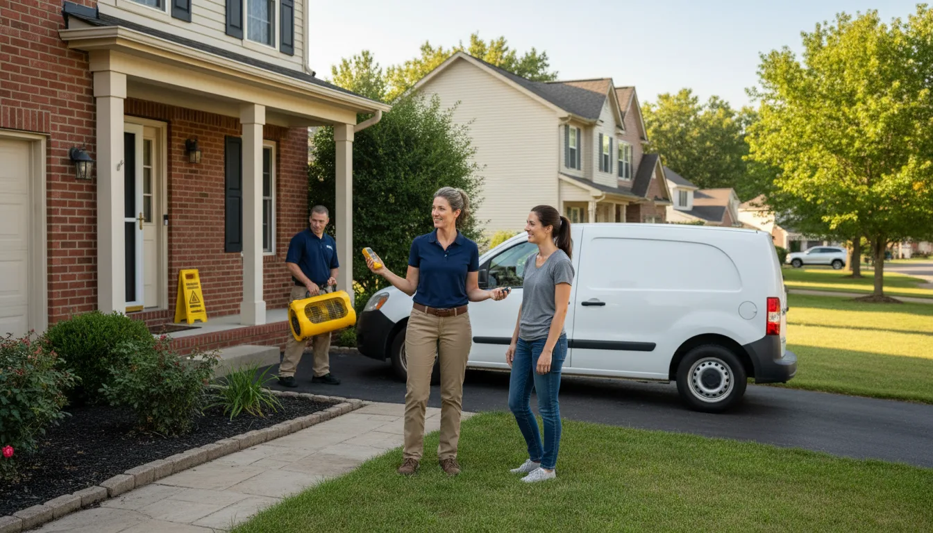 Residential water damage restoration in Spruce Pine, NC